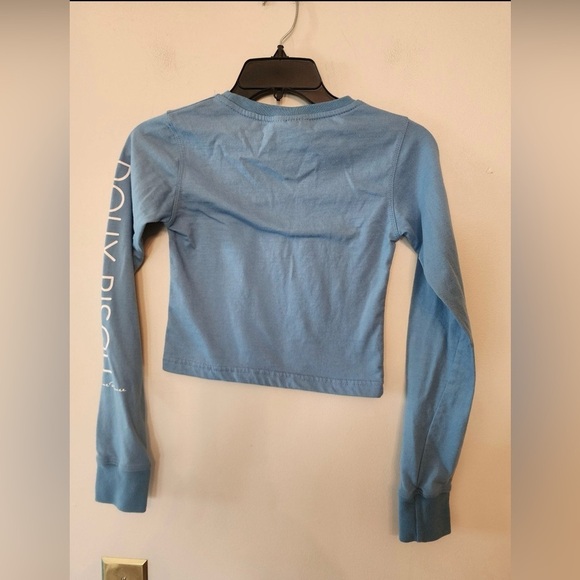 Doux bisou madeline Renee blue long sleeve crop top shirt size xs - Picture 4 of 5